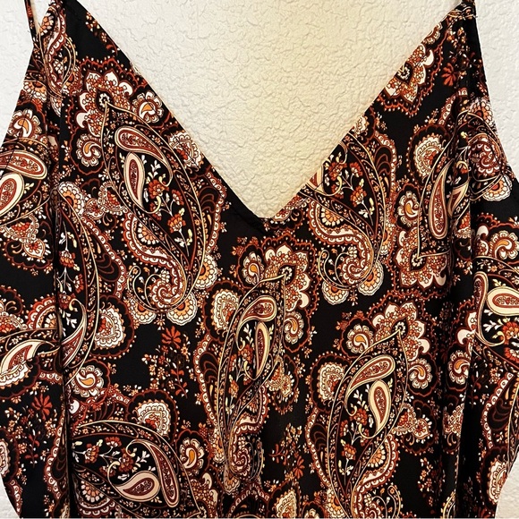 Noli Lotan and Target Black and Brown Paisley Print Slip Dress Size Medium - Picture 3 of 15